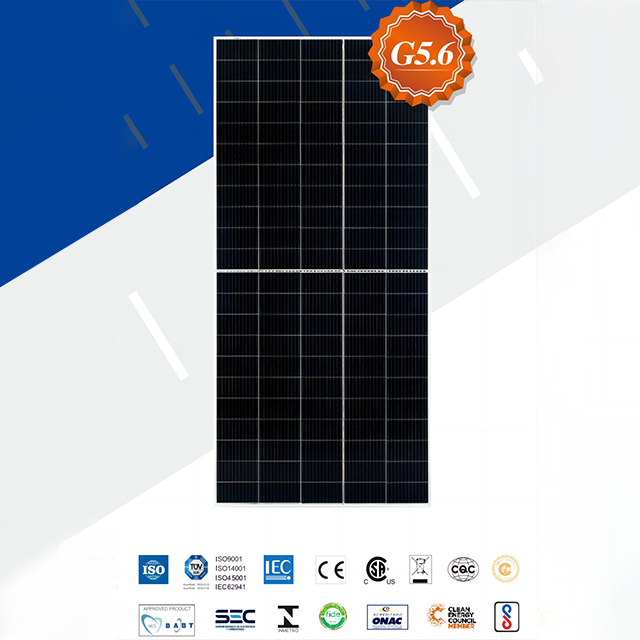 Panneau solaire mono haute performance 110 cellules 550W, plaque solaire pour maison et industrie