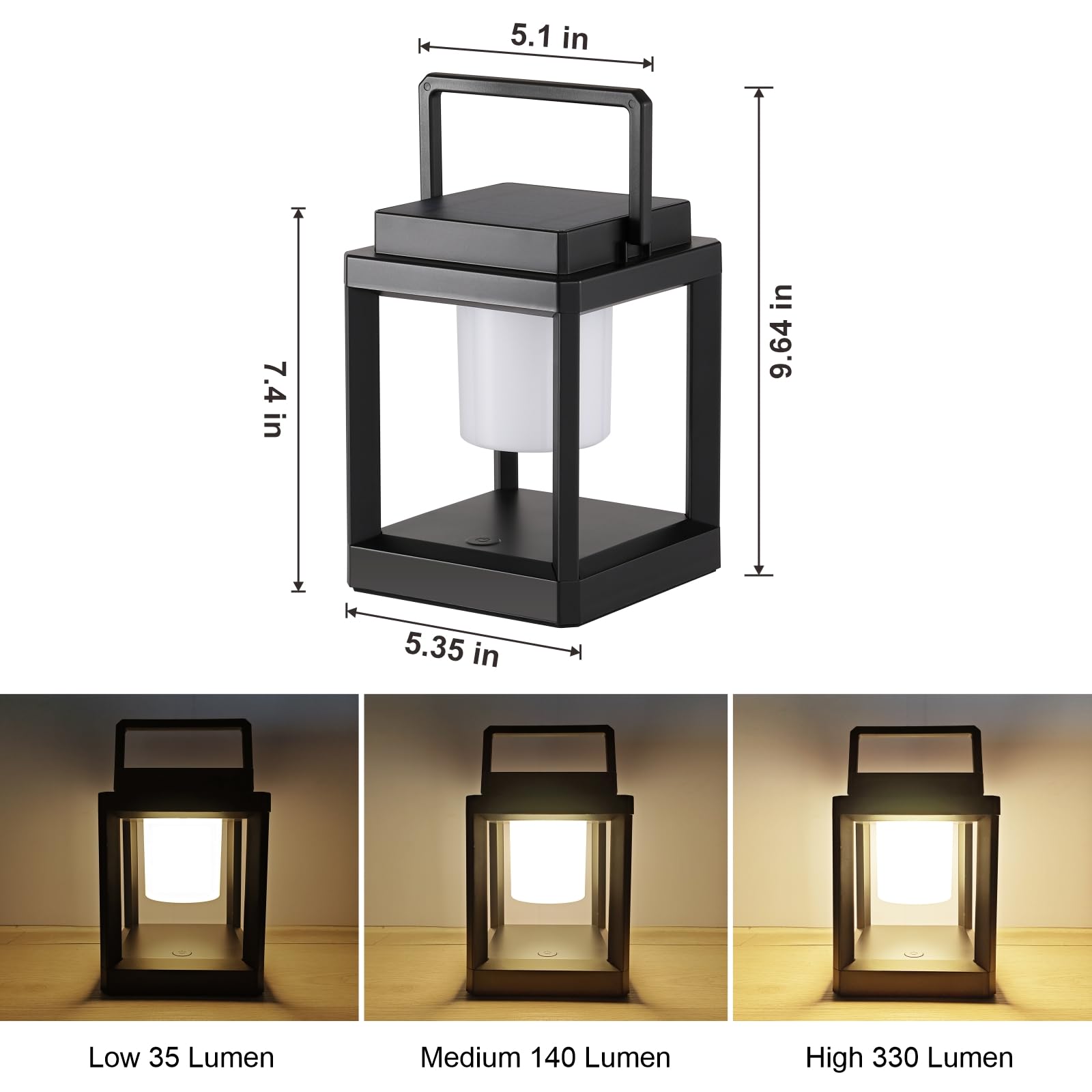 Lampe de Table solaire LED en forme de lanterne solaire, étanche, Portable et pratique, pour l'extérieur, pour le Camping 