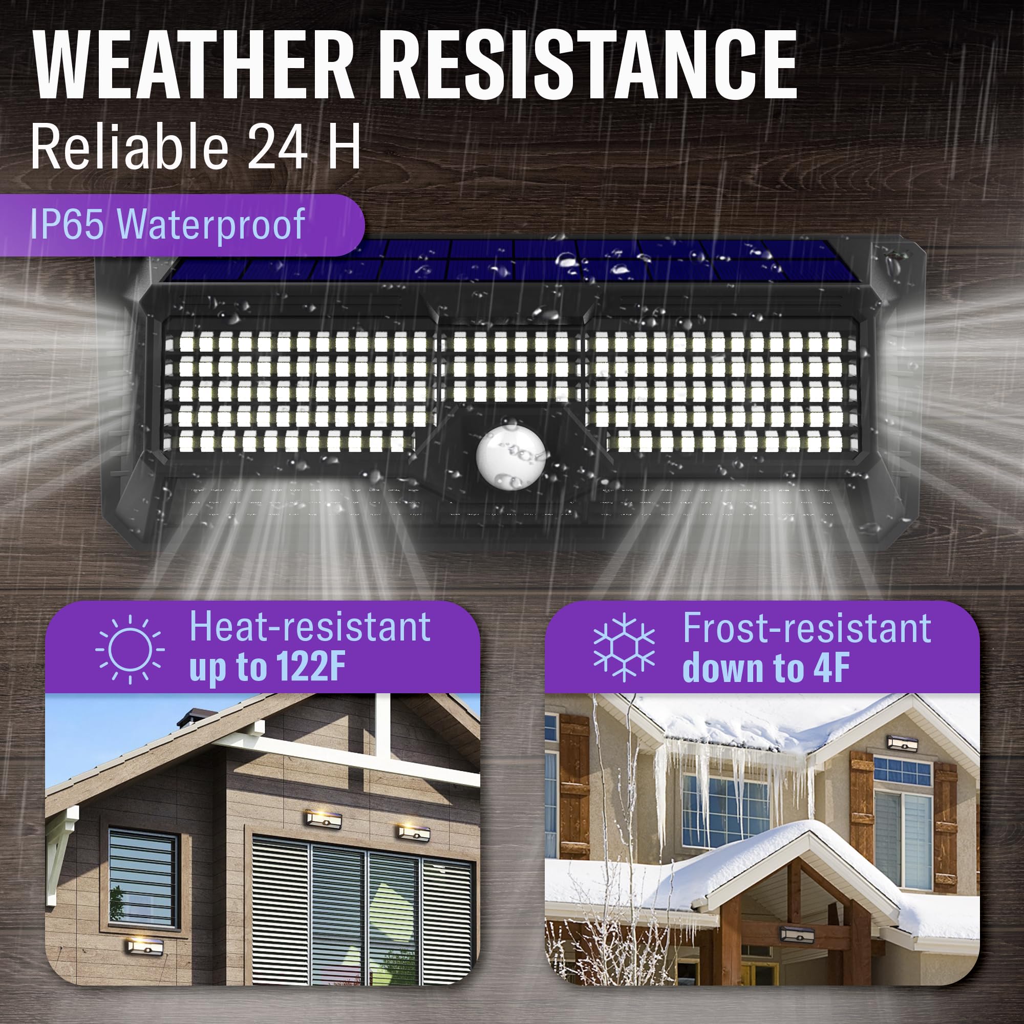 LED extérieure 4400mAh batterie solaire alimenté étanche mouvement Induction sécurité spots pour Patio jardin porche cour