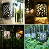 Style design Fashional extérieur jardin cour décoration métal durable étanche énergie solaire lampe murale en métal avec luminosité réglable changement de couleur