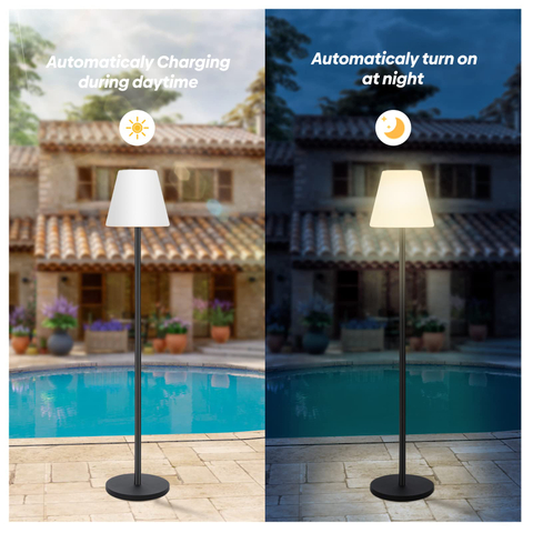 Énergie solaire extérieure étanche Rechargeable chaud tout en LED lampadaire solaire pour jardin piscine pelouse