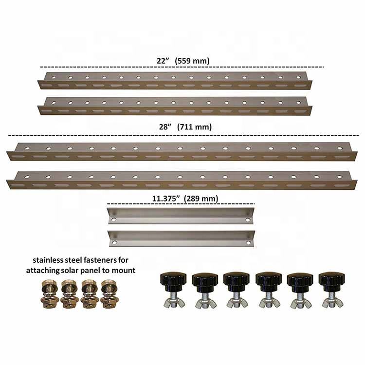 Trépied solaire réglable en aluminium, Support pour un panneau, offre spéciale, vente en gros 