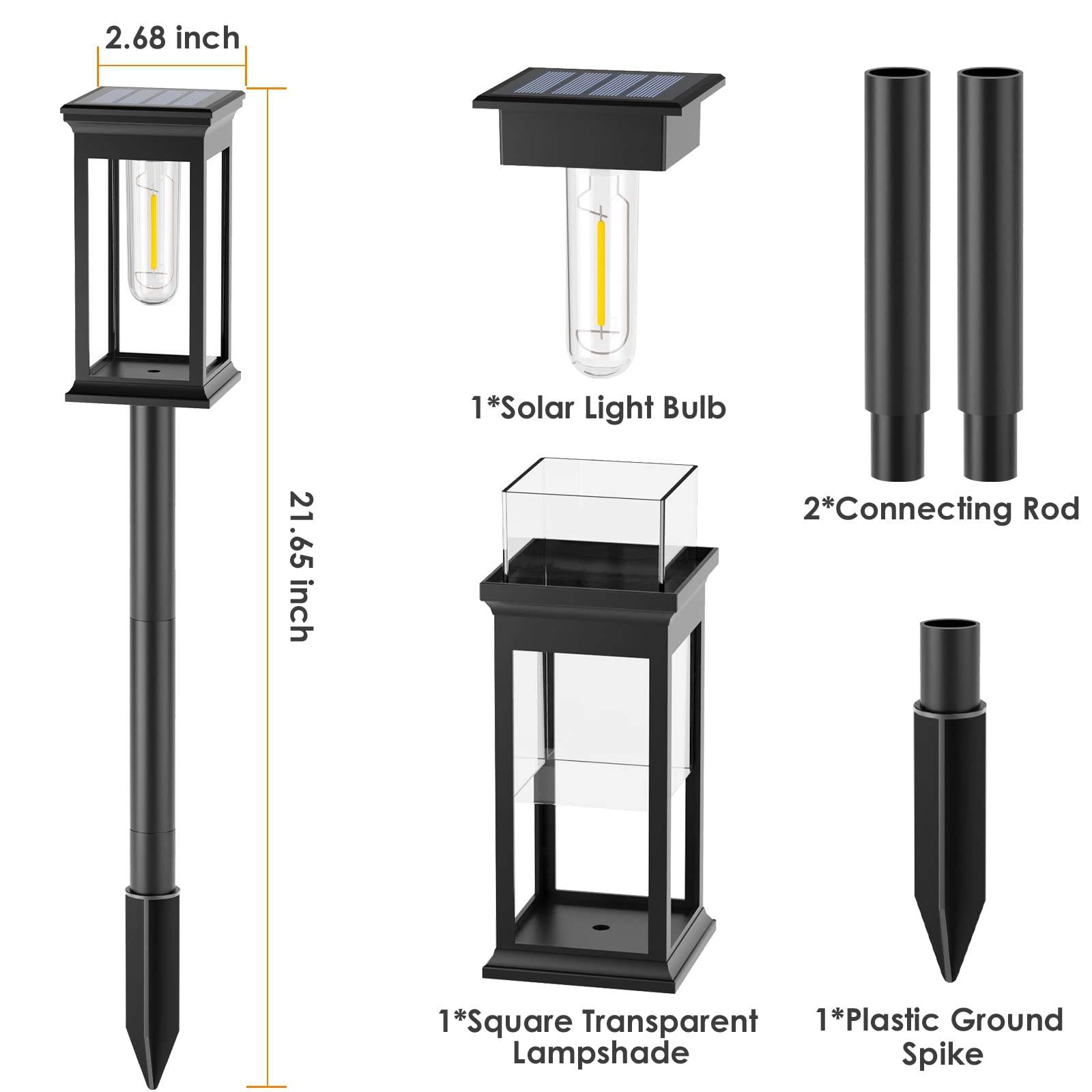 Lampe solaire étanche IP65, décoration extérieure de jardin, décoration de jardin, pelouse, chemin, passerelle, cour